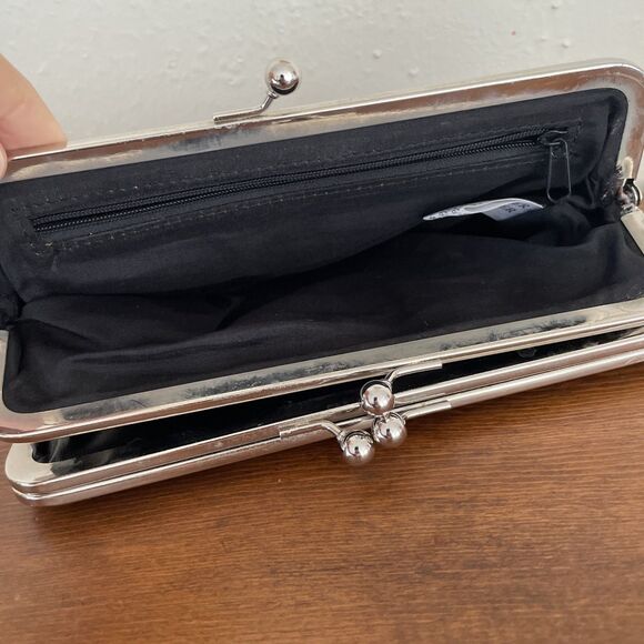 Leopard Cheetah Print Vinyl Clutch Wallet Double Kisslock & Magnetic Purse Retro - Picture 9 of 16